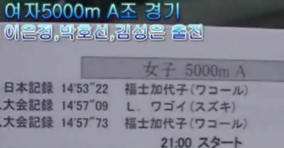[08골든게임]여자5000m, 김성은 15분대 진입